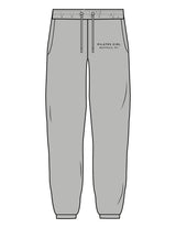 The Cargo Jogger - Heather - Movement Pilates Buffalo - Left Leg Stacked - Printed - Black