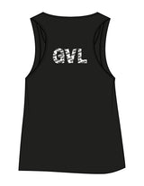The Crop Tank - Black - SOUL YOGA - Center Back - Printed - White