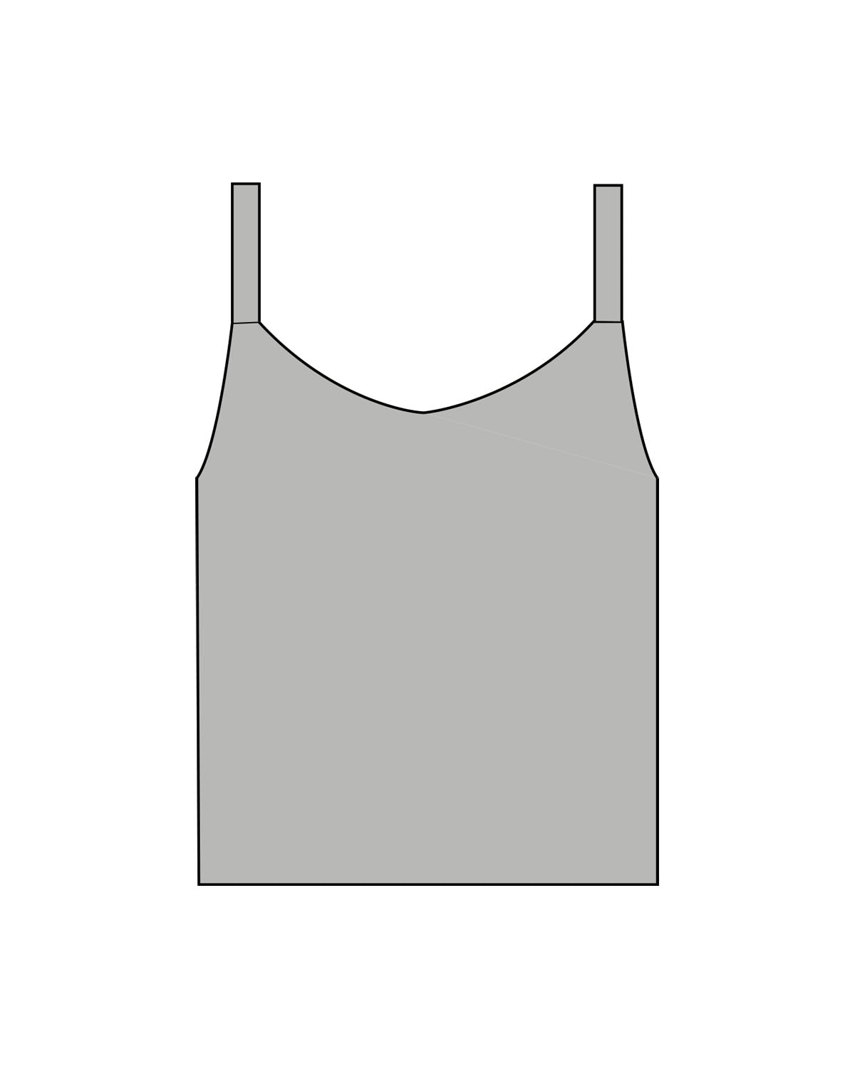 The Micro Rib Strappy Crop Tank - Heather - Coach Code - Back Center - "Coach Code" - Printed - White