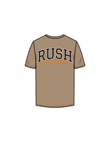 The Mens Tee - Sand - Rush Cycle Studio - Back Stacked - Printed -  Full Color