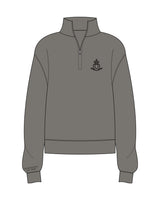 The Womens 1/4 Zip - Washed Gray - Spa Kingston - Left Chest - Printed - Black