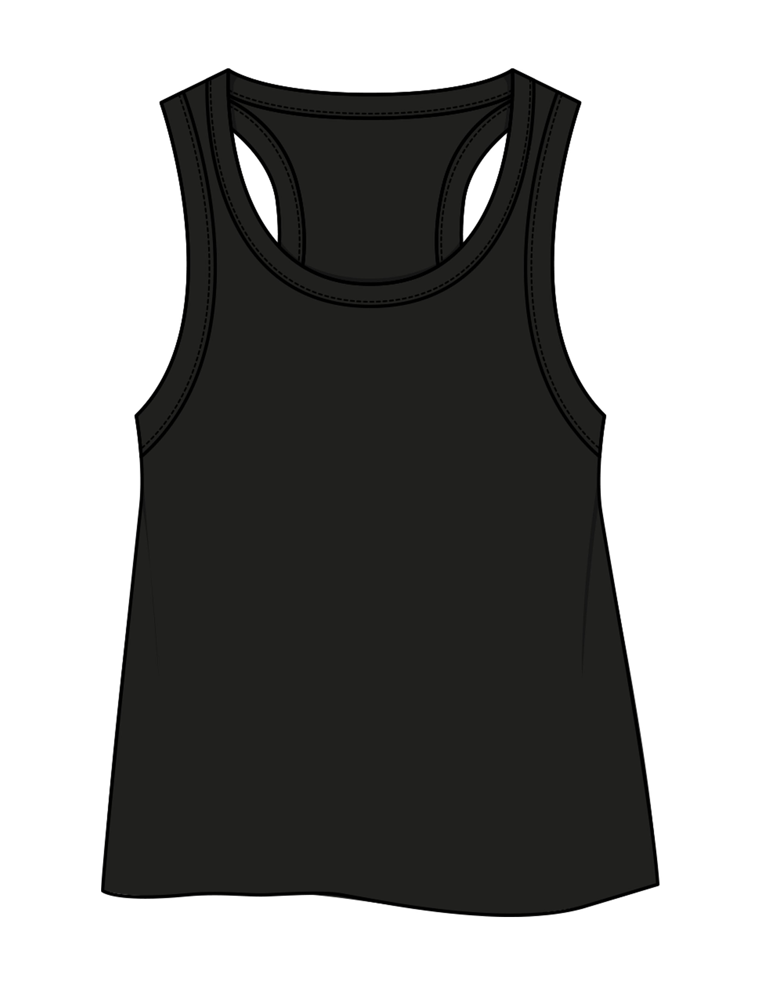 The Crop Tank - Black - SOUL YOGA - Center Back - Printed - White