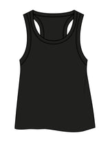The Crop Tank - Black - SOUL YOGA - Center Back - Printed - White