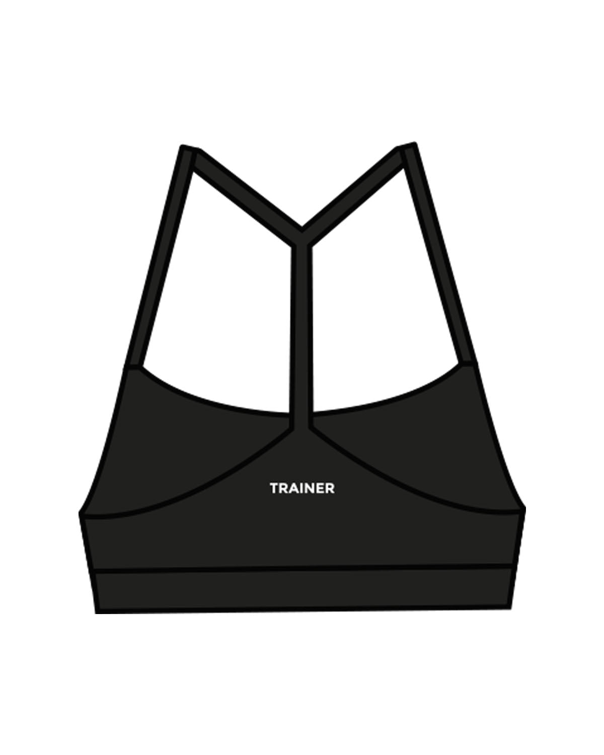 The Basic Bra - Black - Heroes Fitness - Center Chest & Center Back - Printed - White