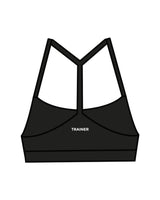The Basic Bra - Black - Heroes Fitness - Center Chest & Center Back - Printed - White