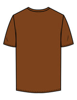 The Mens Tee - Chocolate - Barnes. The Label - Left Chest Flower - Printed - Full Color