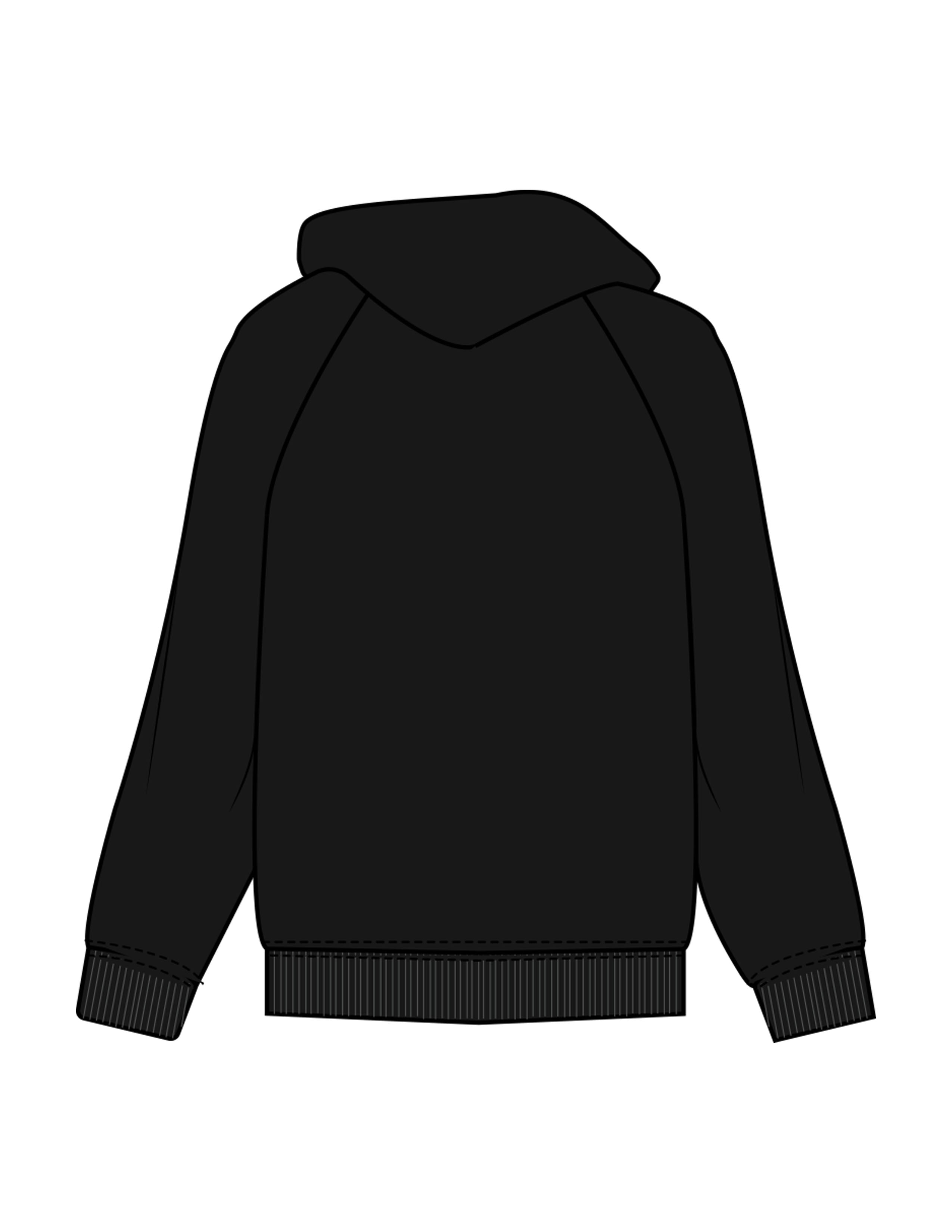 The Womens Hoodie - Washed Black - Saltvault Location - Left Chest & Right Sleeve - Printed - Blue