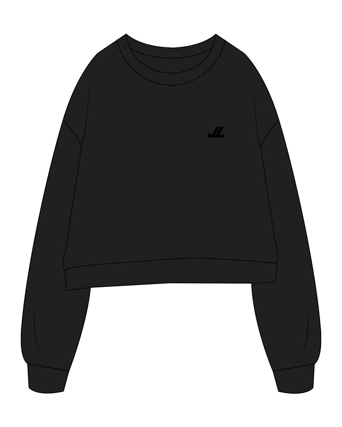 The Studio Crop - Black - JL Marketing - Left Chest - Printed - Tone on Tone