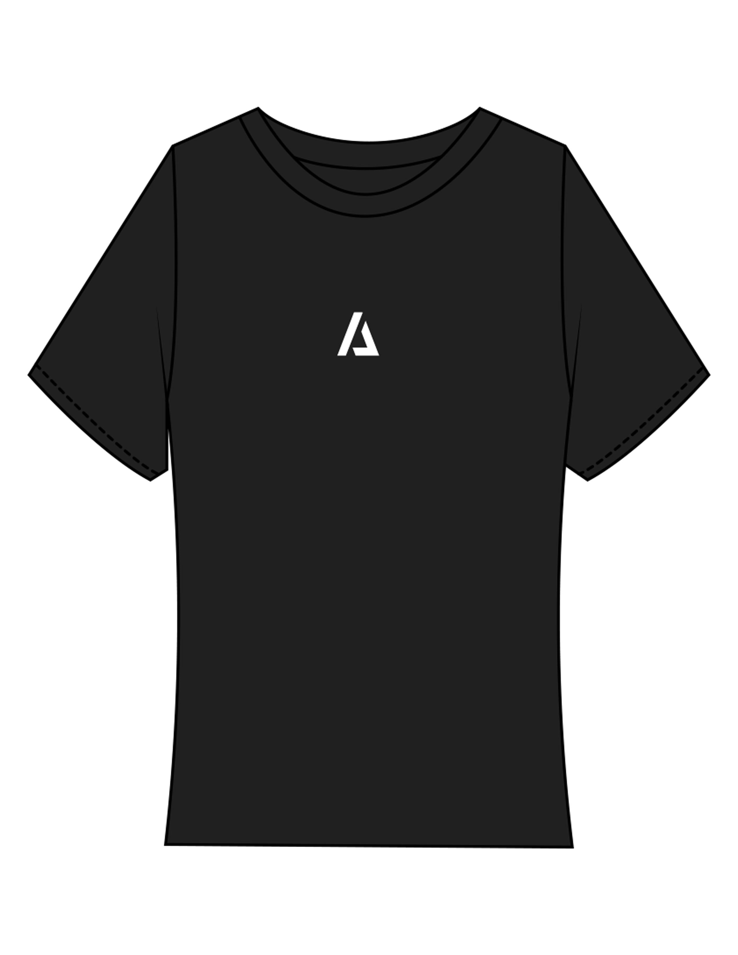 The Baby Tee - Black - ALTORA - Center Chest Icon - Printed - White