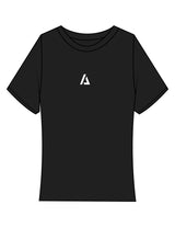 The Baby Tee - Black - ALTORA - Center Chest Icon - Printed - White