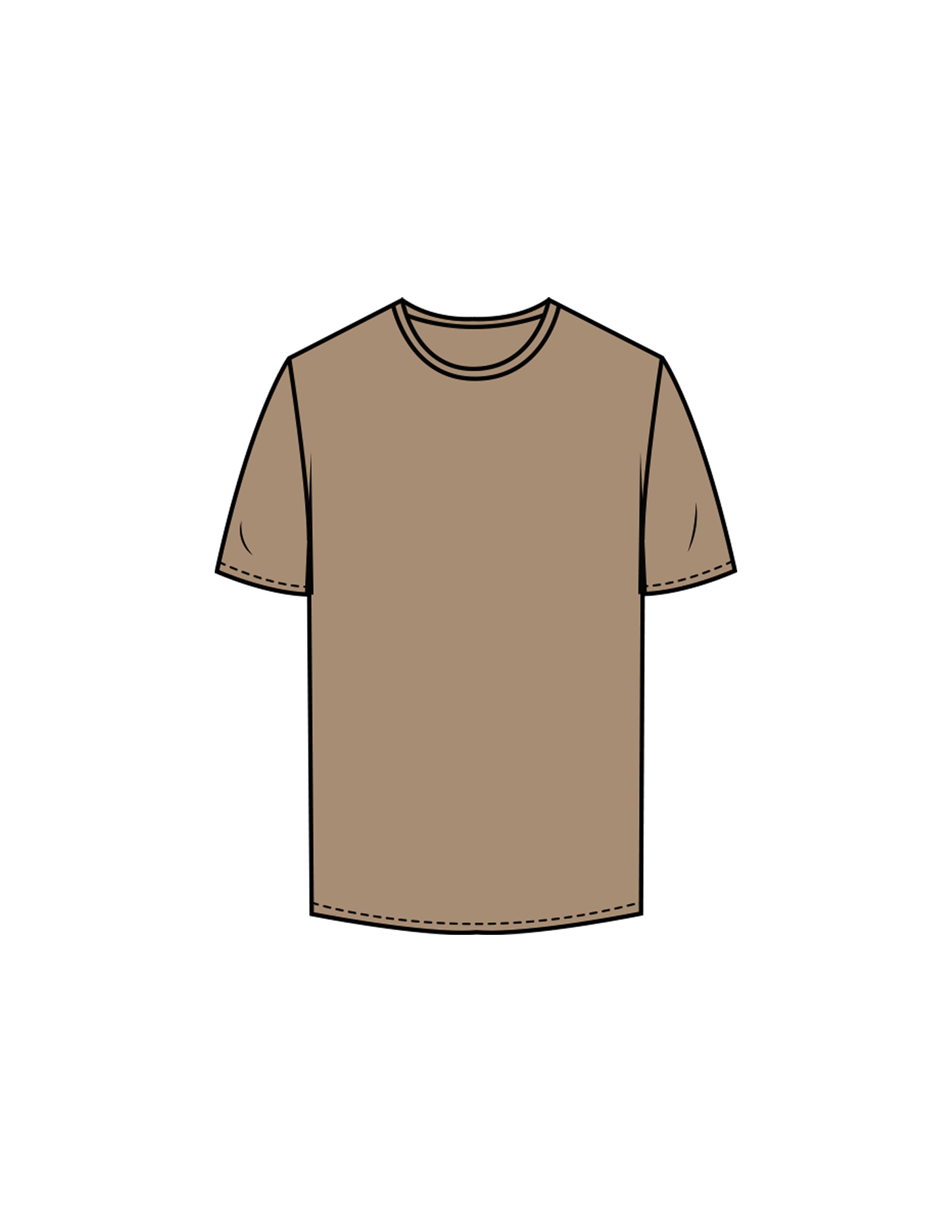 The Mens Tee - Sand - Rush Cycle Studio - Back Stacked - Printed -  Full Color