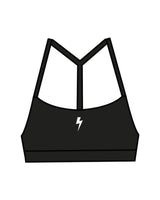 The Basic Bra - Black - Heroes Fitness - Center Chest & Center Back - Printed - White
