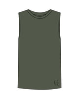 The Mens Tank - Cypress - Core Reform - Bottom Left Corner - Printed - Tone on Tone