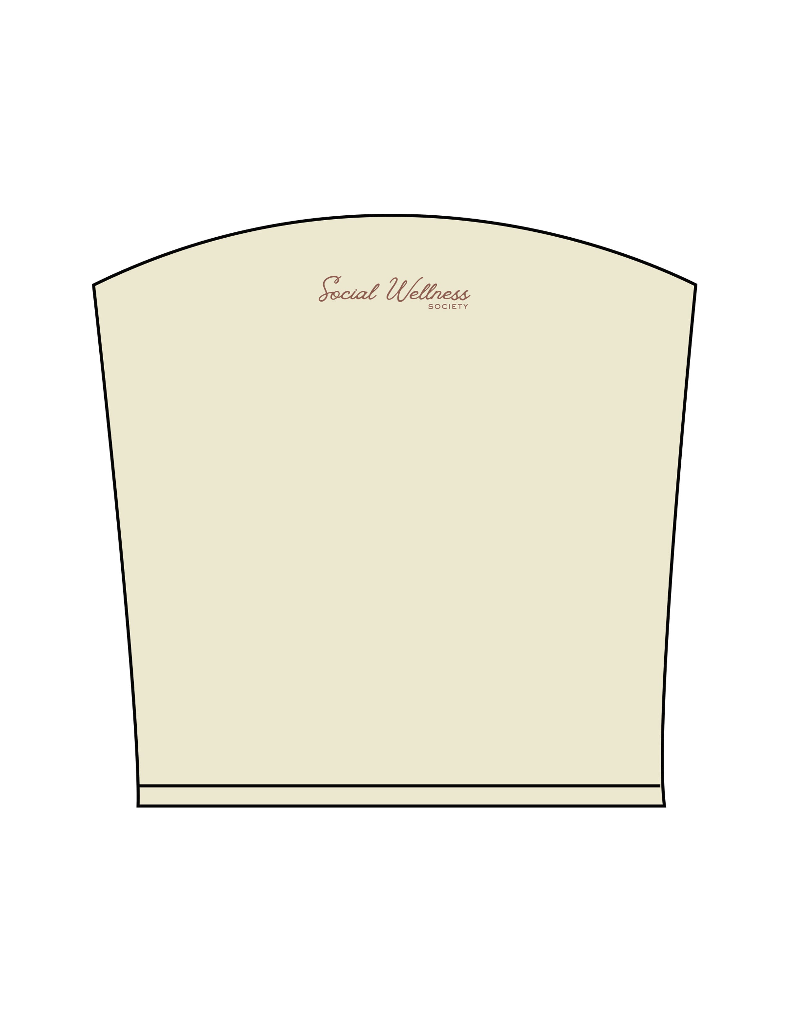 The Sporty Tube Top - Beige - SWS - Center Chest Stacked & Back Icon - Printed - Brown
