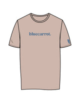The Womens Tee - Mushroom - BlueCarrot - Center Chest & Left Sleeve - Printed - Blue