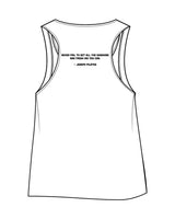 The Crop Tank - White - Move Studio - Left Chest Stacked & Back Center Stacked - Printed - Black