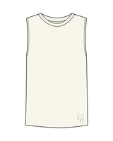 The Mens Tank - Off White - Core Reform - Bottom Left Corner - Printed - Tone on Tone