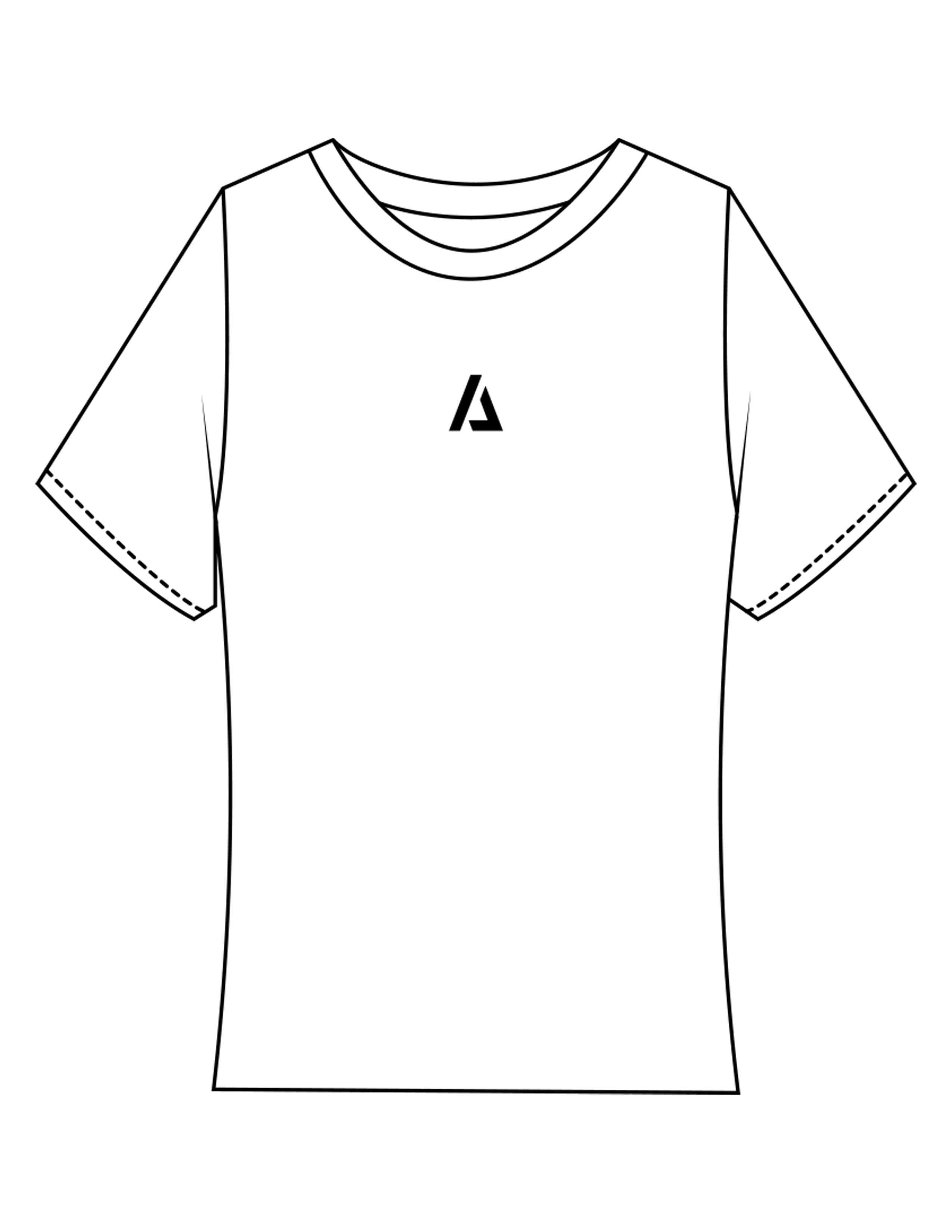 The Baby Tee - White - ALTORA - Center Chest Icon - Printed - Black