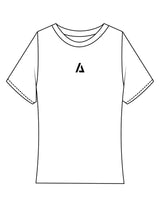 The Baby Tee - White - ALTORA - Center Chest Icon - Printed - Black