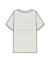 The Mens Heavyweight Tee - Washed Bone - The Platform Studio - Center Chest & Center Back - Printed - Tone on Tone