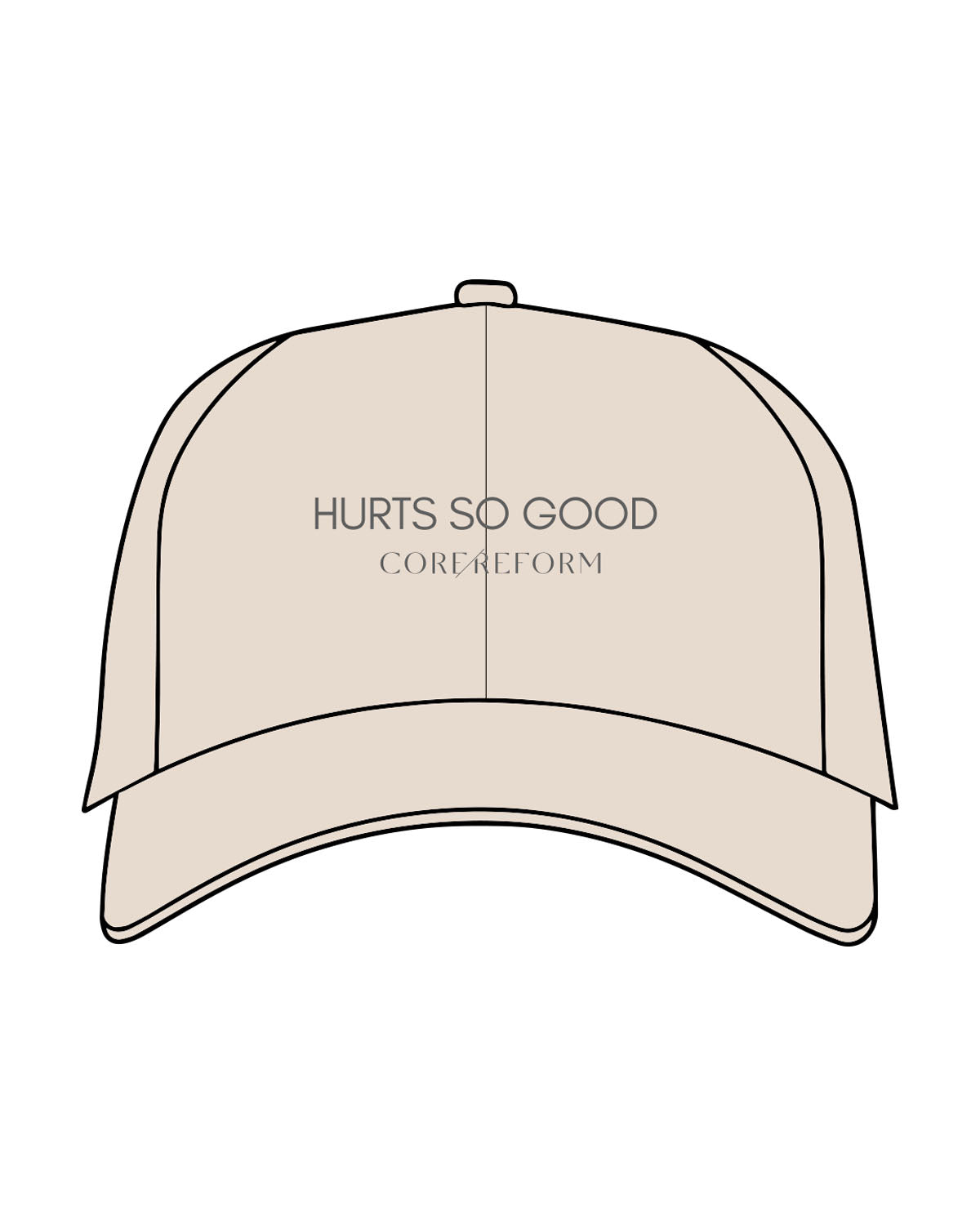 THE DAD HAT - Stone - CORE REFORM - Center Crown - Embroidered -  Charcoal