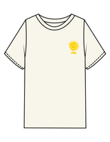 The Mens Heavyweight Tee - Off White - Try Smile Collective - Left Chest & Back Smiley - Printed - Yellow