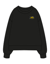 The Mens Heavyweight Crewneck - Black - ML Contracting LLC - Left Chest Flag & Back Image - Printed - Full Color
