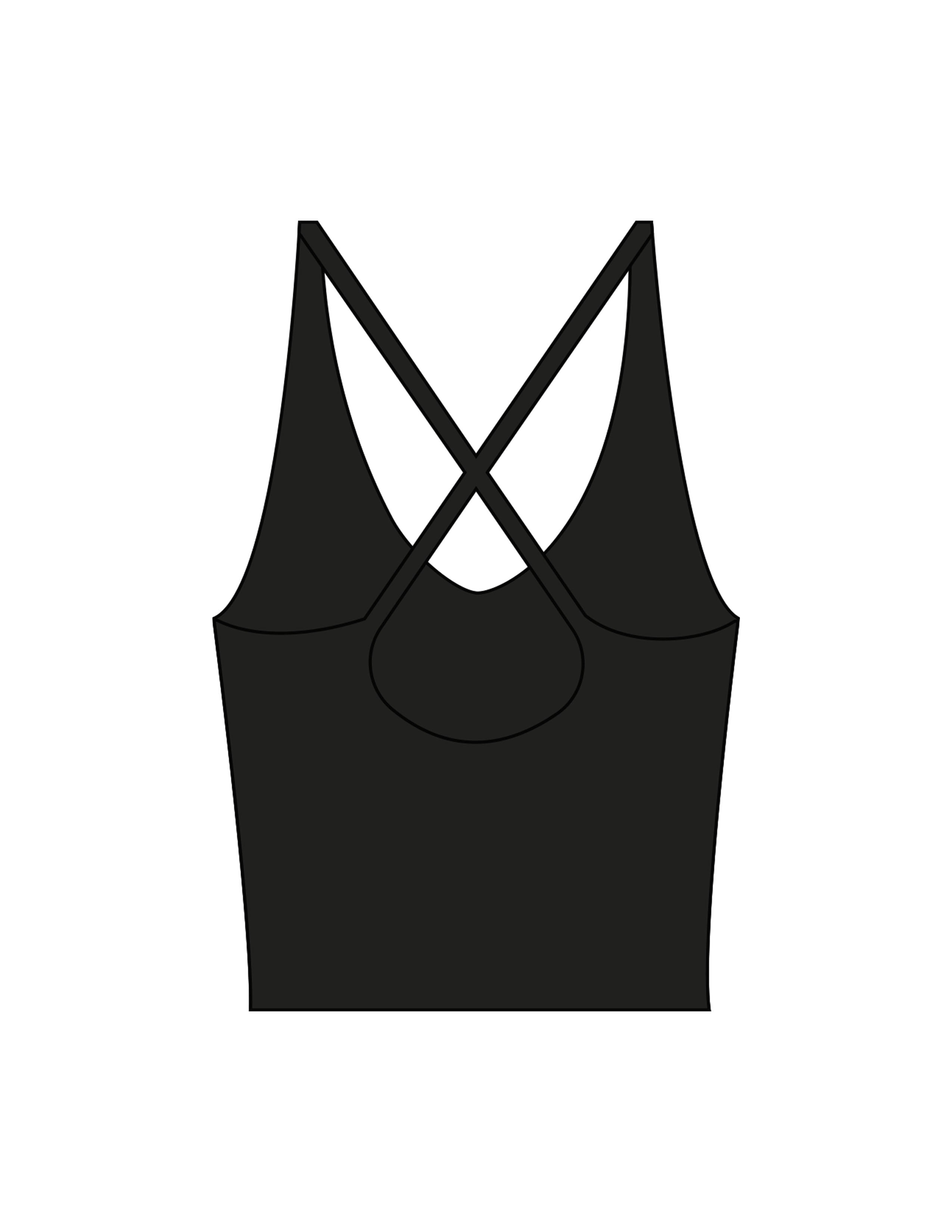 The Sporty Strappy Tank - Black - Gladden Gains - Left Chest - Printed - White
