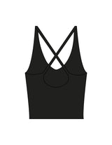 The Sporty Strappy Tank - Black - Gladden Gains - Left Chest - Printed - White