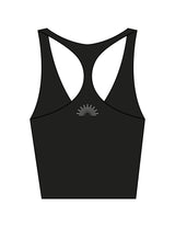 The Racer Tank - Black - SWS - Center Chest & Back Icon - Printed - White