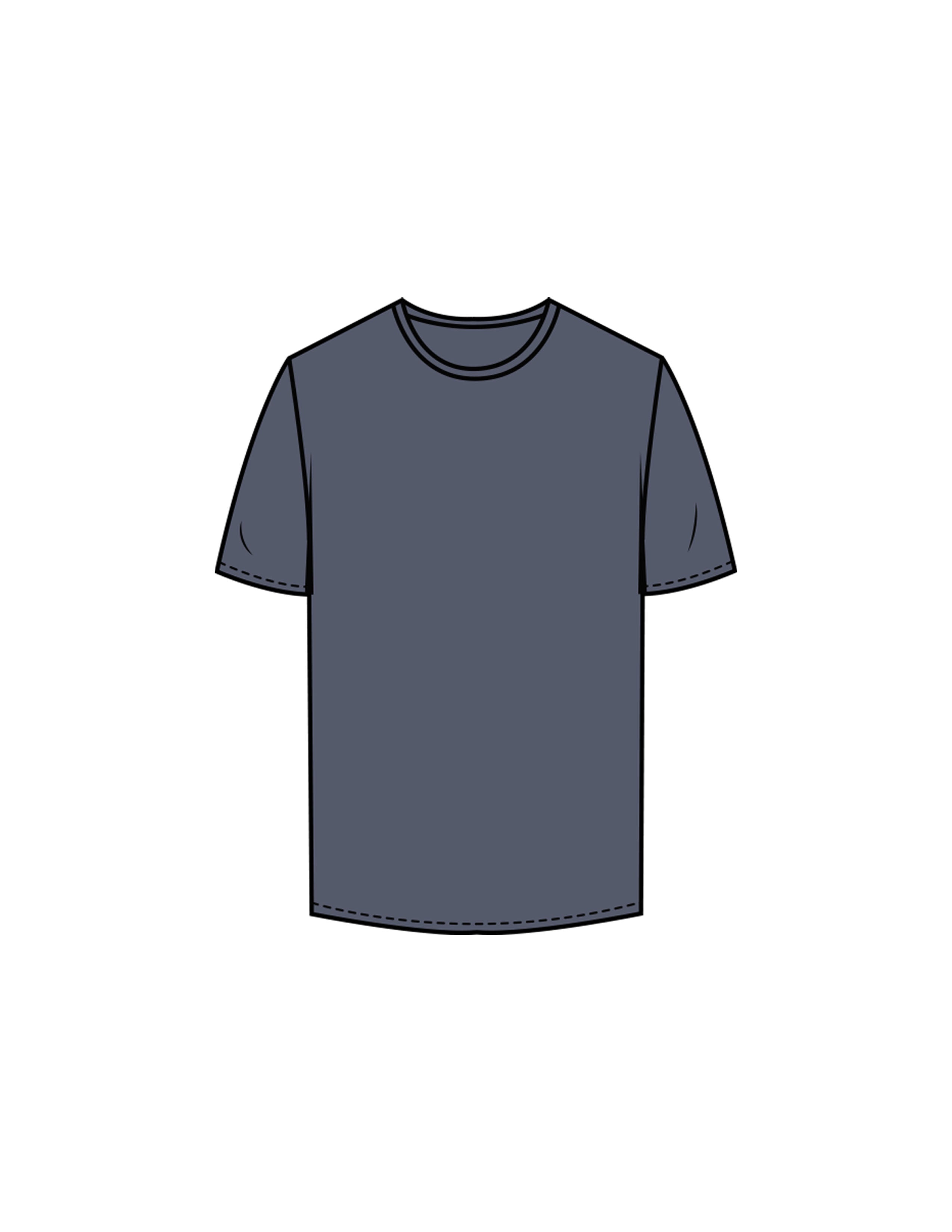 The Mens Tee - Petrol - Rush Cycle Studio - Back Stacked - Printed - Full Color