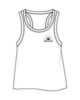 The Crop Tank - White - Move Studio - Left Chest Stacked & Back Center Stacked - Printed - Black