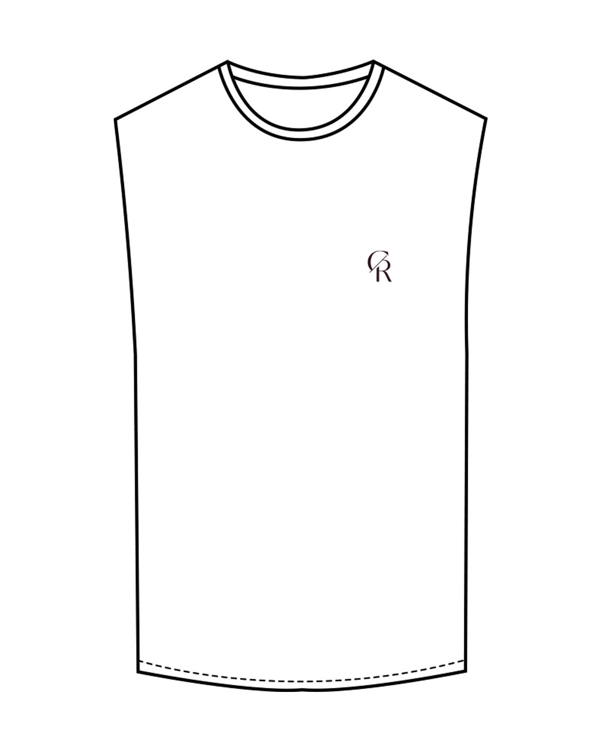 The Muscle Tank - White - Core Reform - Left Chest - Printed - Eggplant