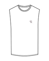 The Muscle Tank - White - Core Reform - Left Chest - Printed - Eggplant