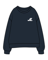 The Mens Classic Crewneck - Navy - JL Marketing - Left Chest - Printed - White