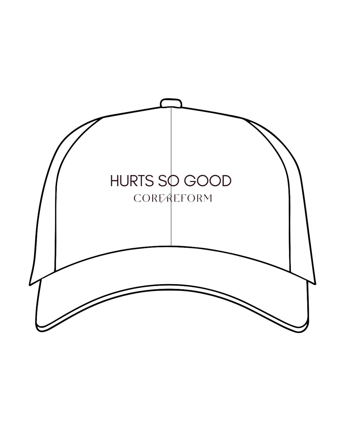 THE DAD HAT - White - CORE REFORM - Center Crown - Embroidered -  Eggplant