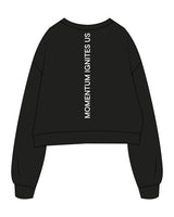 The Studio Crop - Black - Reform Studios - Left Chest & Back Vertical - Printed - White