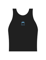 The Womens Active Crop Tank - Black - Powerhouse Fitness - Center Chest & Back Stacked - "Lagree" Printed - Teal