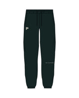 The Mens Classic Sweatpants - Pine Green - The Platform Studio - Left leg & Right Leg - Printed - Off White