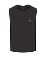 The Muscle Tank - Charcoal - Core Reform - Left Chest - Printed - White