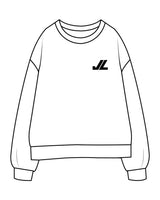 The Mens Classic Crewneck - White - JL Marketing - Left Chest - Printed - Black