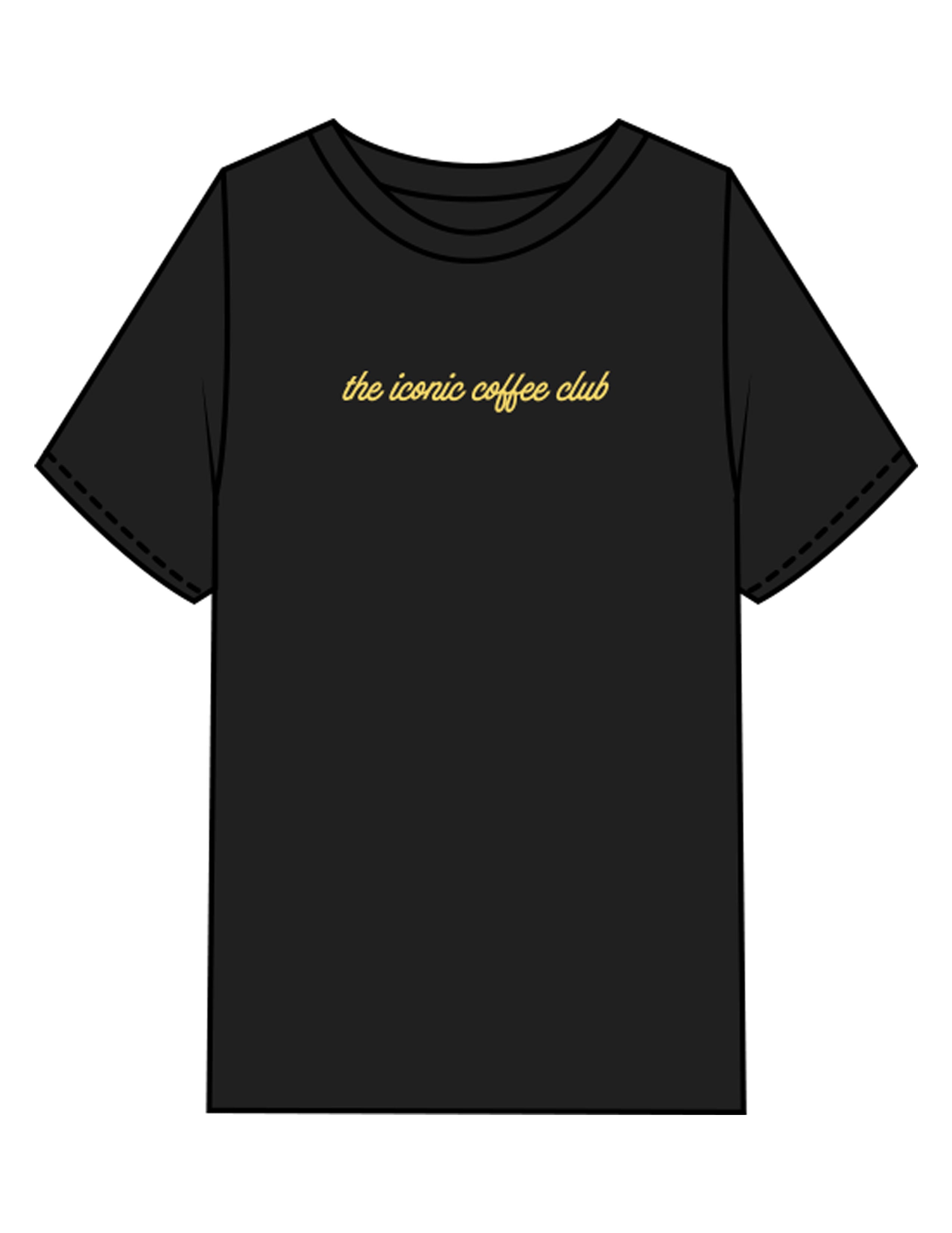 The Mens Heavyweight Tee - Black - Try Smile Collective - Center Chest & Back Bear - Printed - Light Yellow