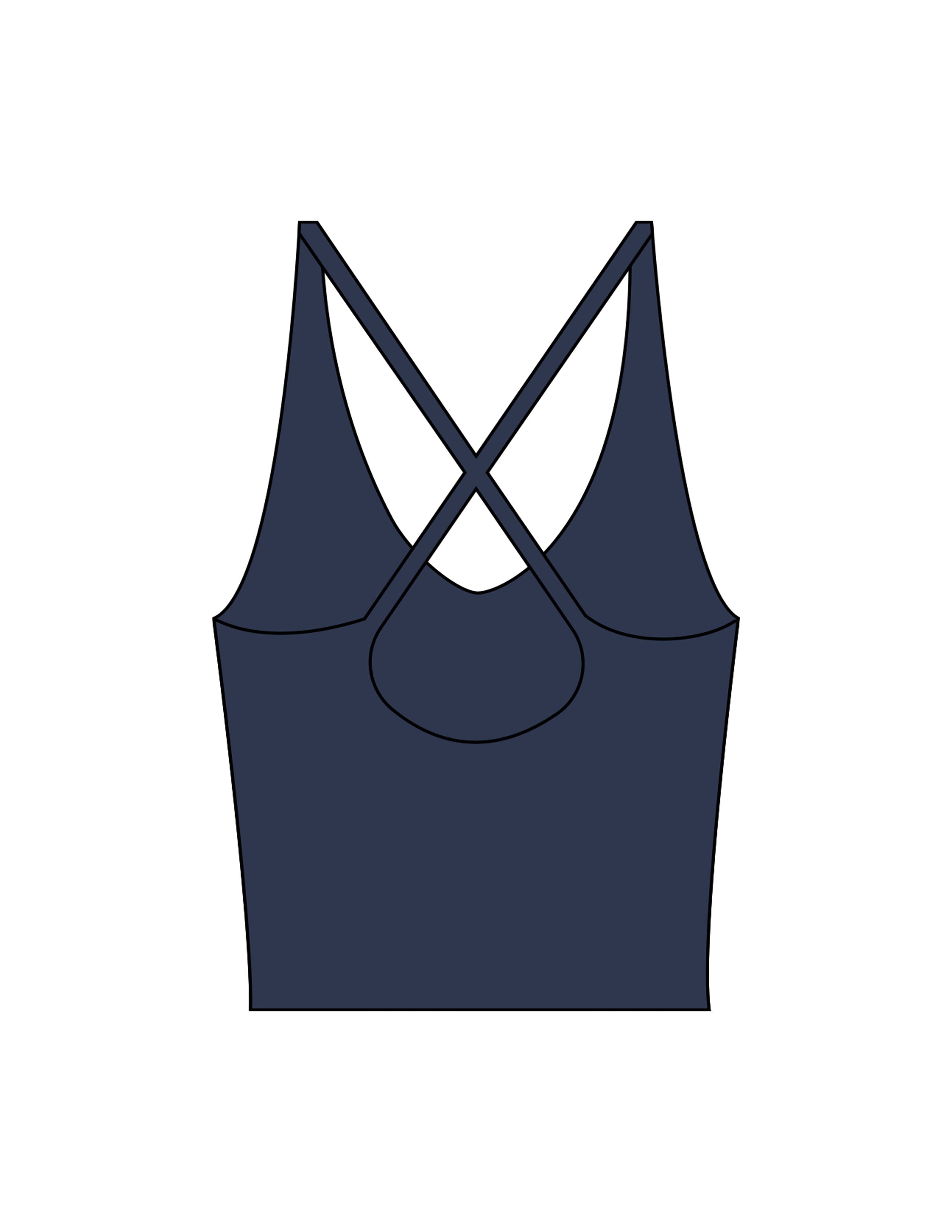 The Sporty Strappy Tank - Blue - Gladden Gains - Left Chest - Printed - White