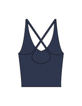 The Sporty Strappy Tank - Blue - Gladden Gains - Left Chest - Printed - White