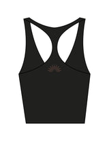 The Racer Tank - Black - SWS - Center Chest & Back Icon - Printed - Brown