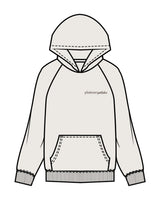 The Womens Hoodie - Bone - Platinum Pilates - Left Chest & Back Stacked - Printed - Full Color