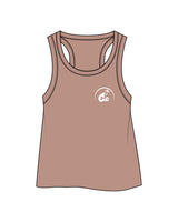 The Crop Tank - Clay - Coach Code - Left Chest - Icon - Printed - White