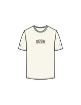 The Mens Tee - Off White - Rush Cycle Studio - Center Chest Stacked - Printed - Full Color