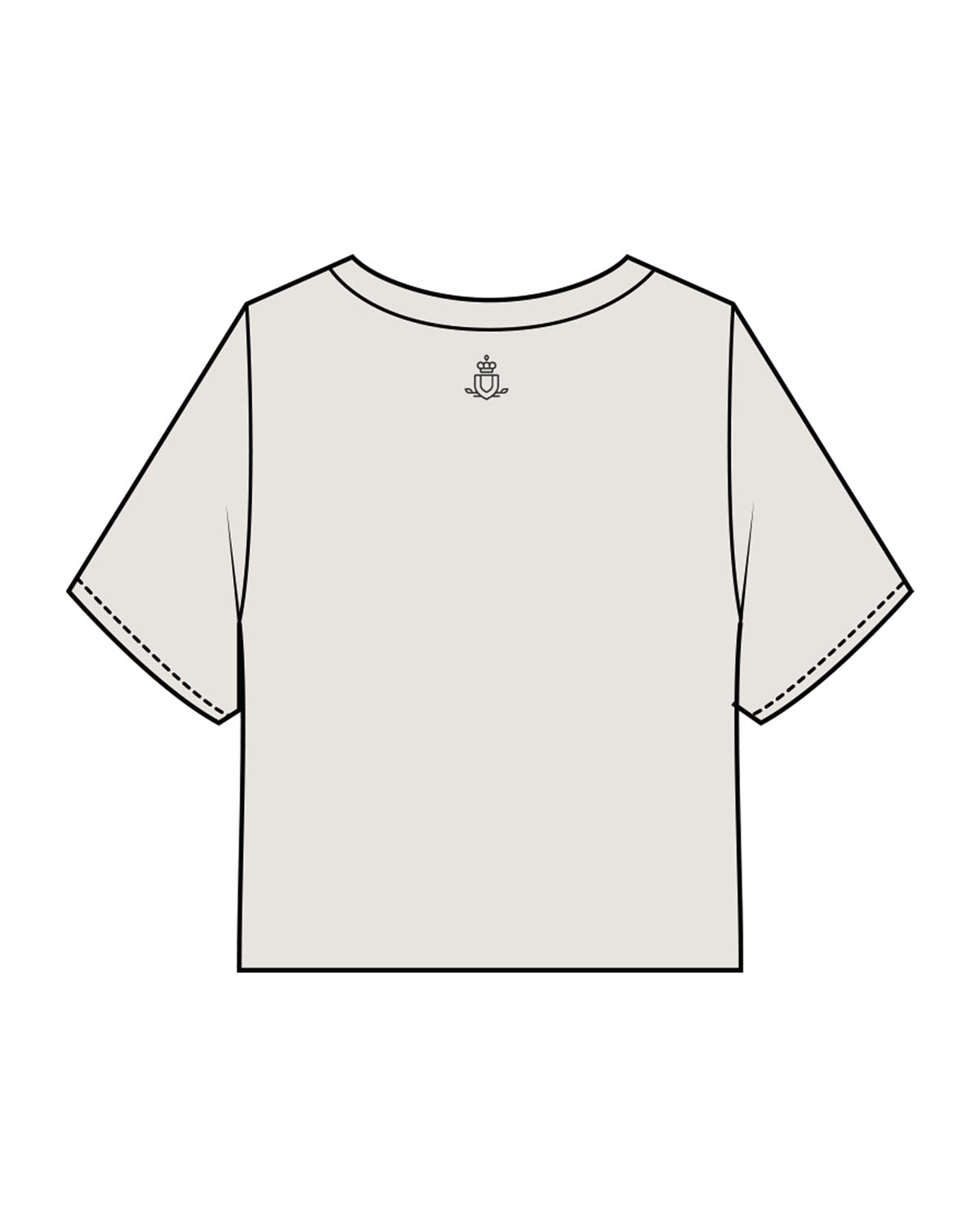 The Heavyweight Crop Tee - Washed Bone - Spa Kingston - Center Chest Stacked & Back Neckline - Printed - Washed Black