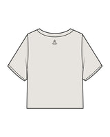The Heavyweight Crop Tee - Washed Bone - Spa Kingston - Center Chest Stacked & Back Neckline - Printed - Washed Black